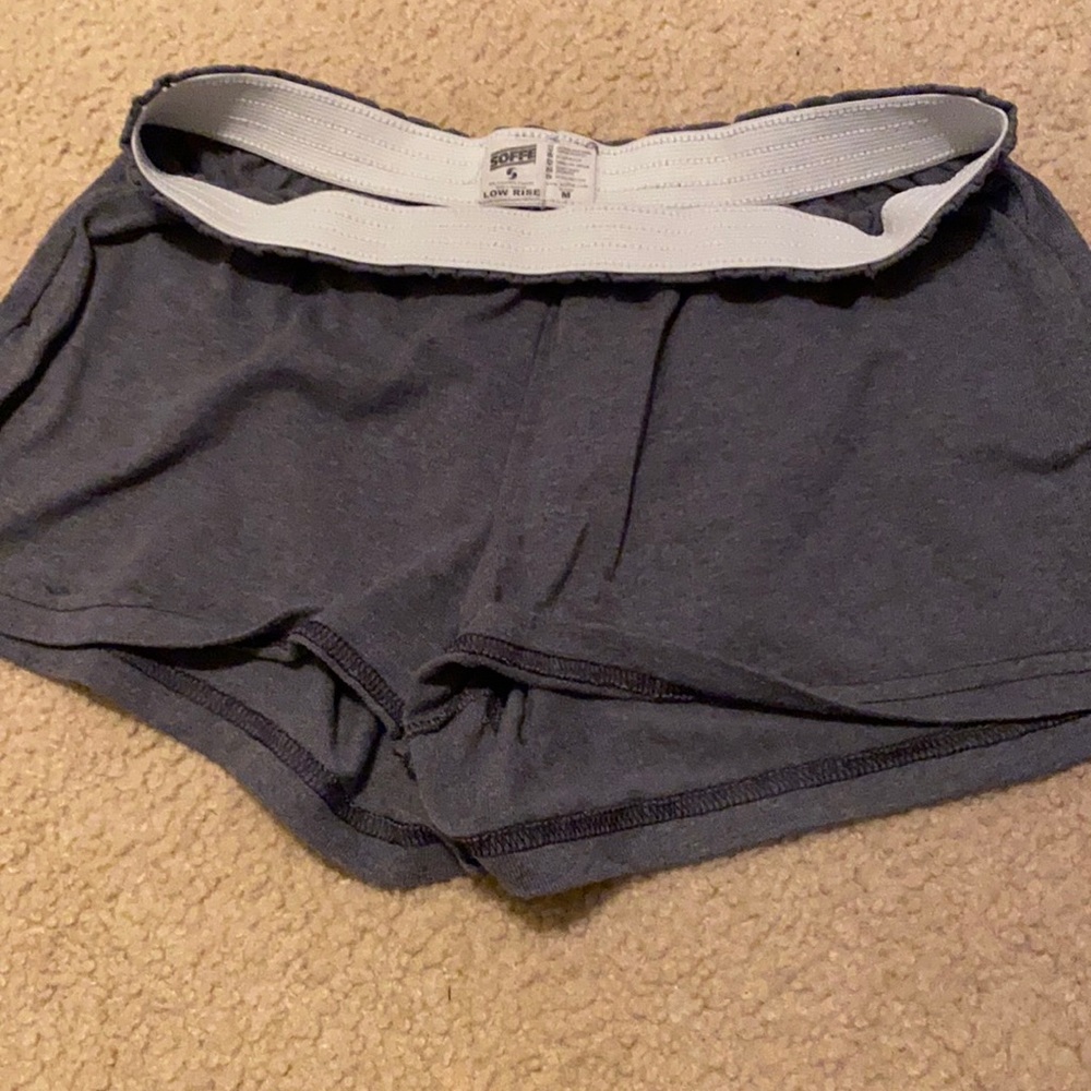 Grey LOW RISE soffe shorts